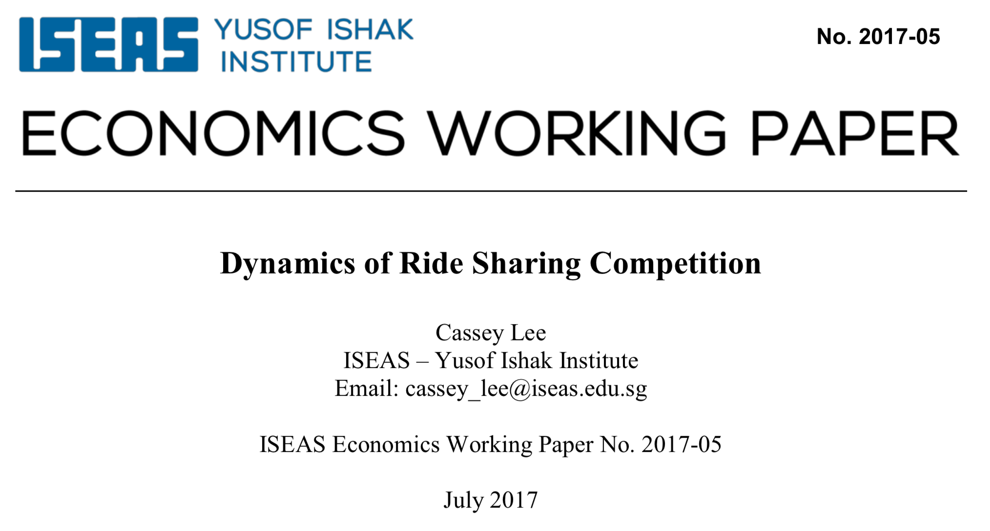 ride sharing research paper